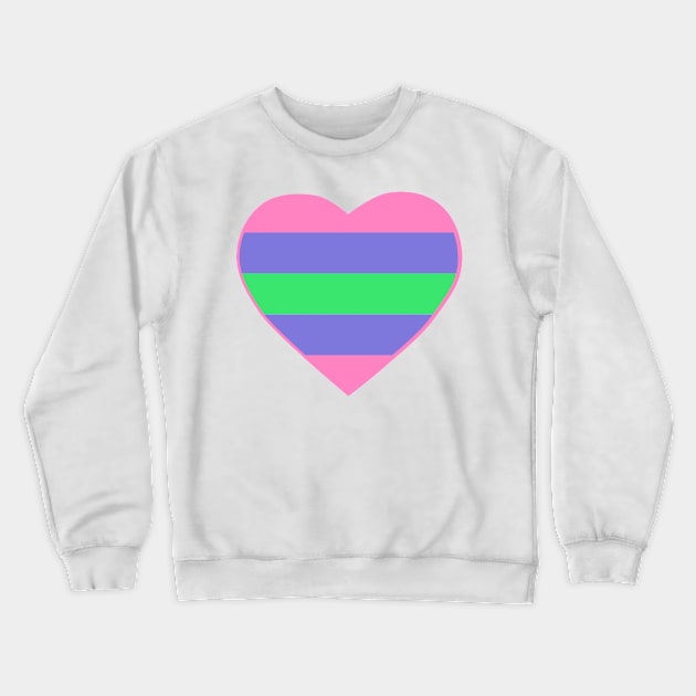 Pride Flag Heart Trigender Crewneck Sweatshirt by VanumChan